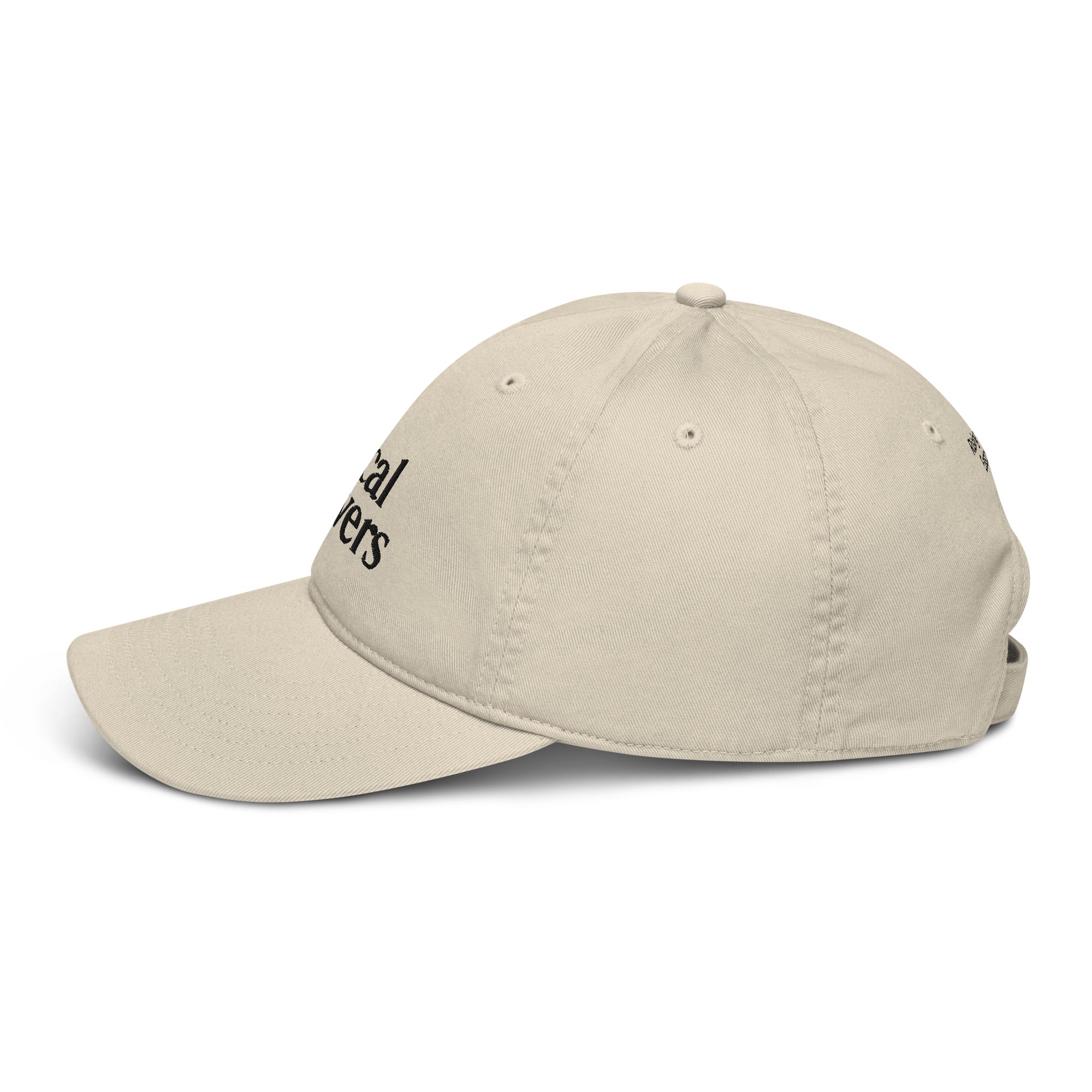 Organic cotton local flowers dad hat from Rising Iris Farm