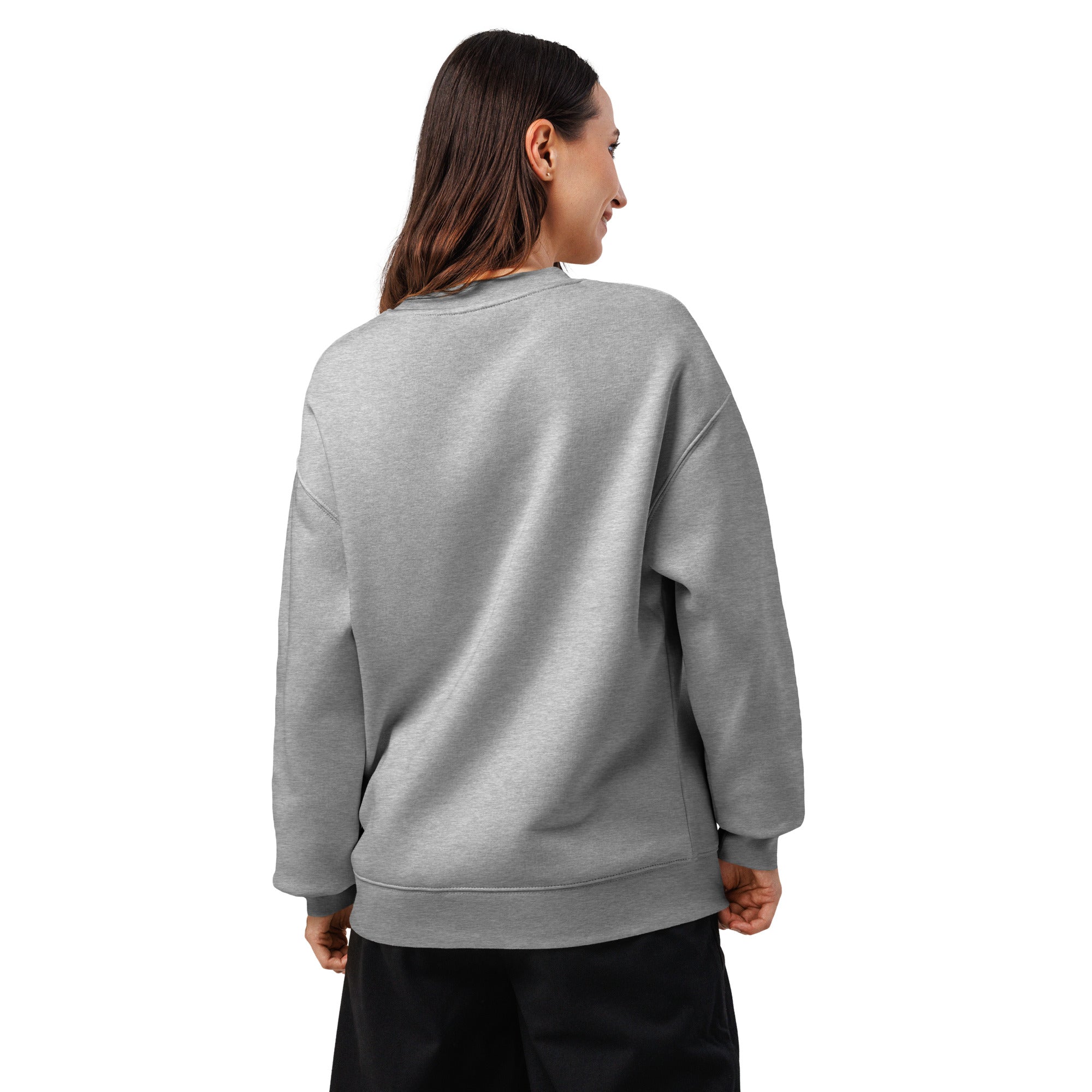 Flowers cozy crew neck sweatshirt with Rising Iris Farm logo