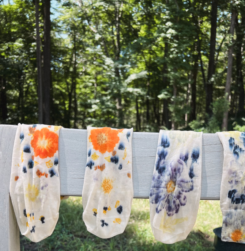 Flowers on Socks: a mini workshop