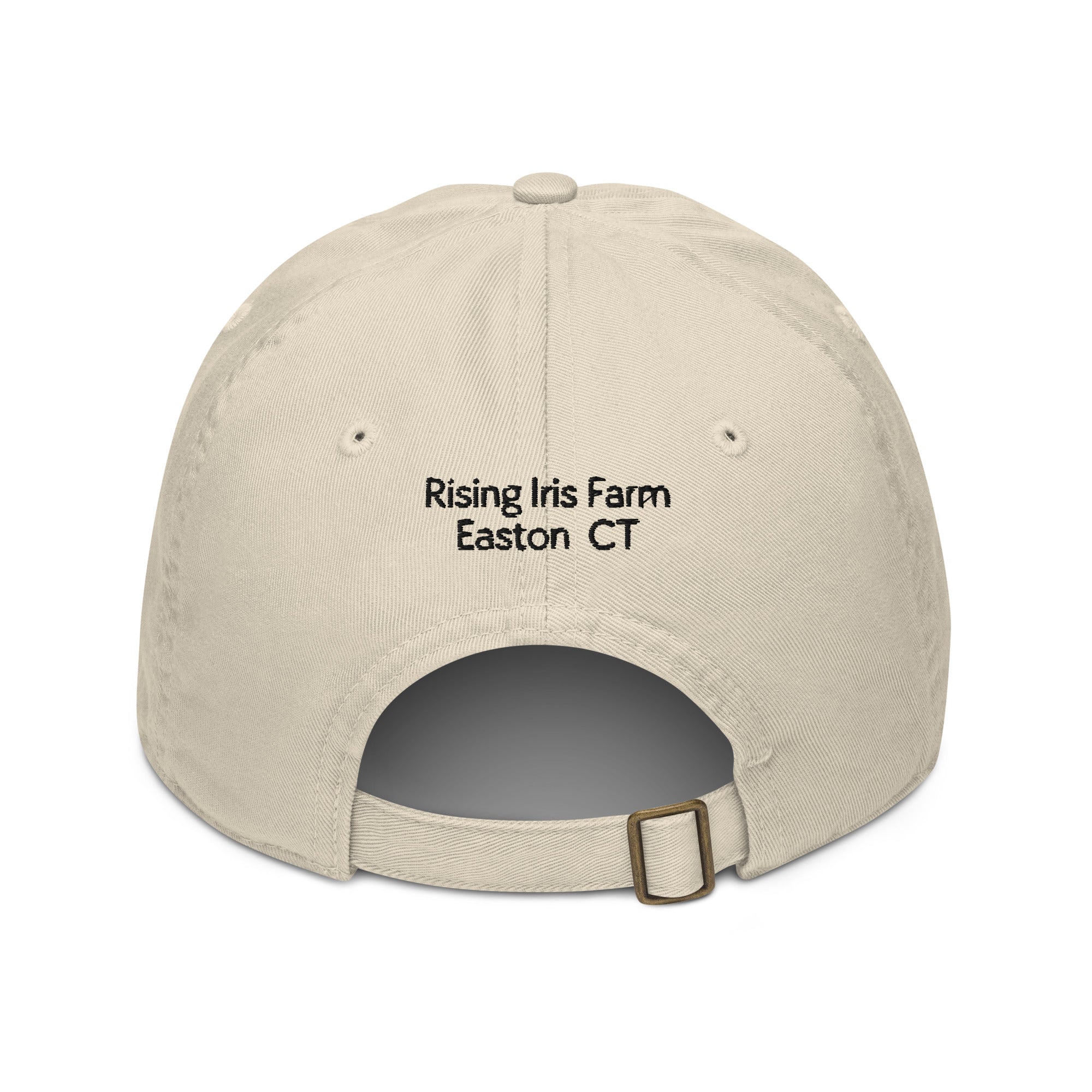 Organic cotton local flowers dad hat from Rising Iris Farm