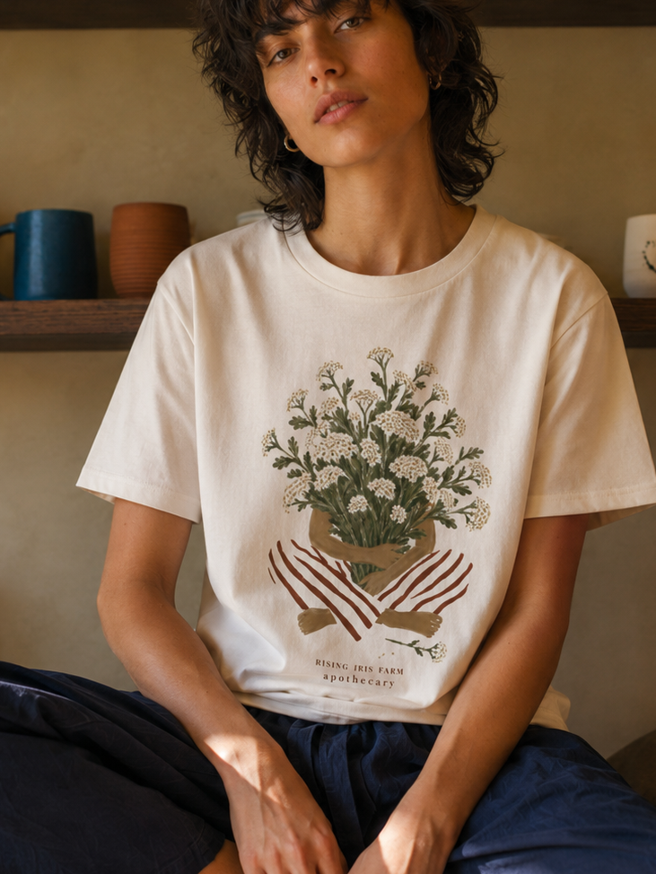 Organic Rising Iris Farm Yarrow Tee